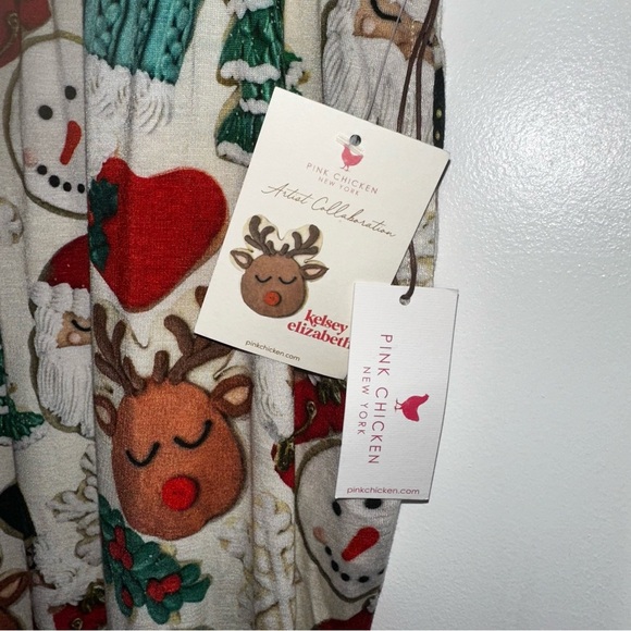 Pink Chicken & Kelsey Elizabeth Artist Collab Bamboo PJ Pants Lg & Medium BUNDLE - Picture 4 of 12